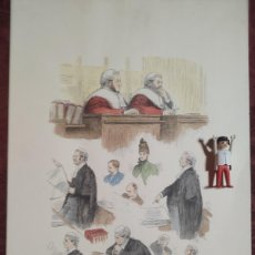 Arte: CROMOLITOGRAFIA - JUEZ ABOGADO PERSONAJES TRIBUNAL DE JUSTICIA - DE HENRY STEPHEN LUDLOW - 1888 -