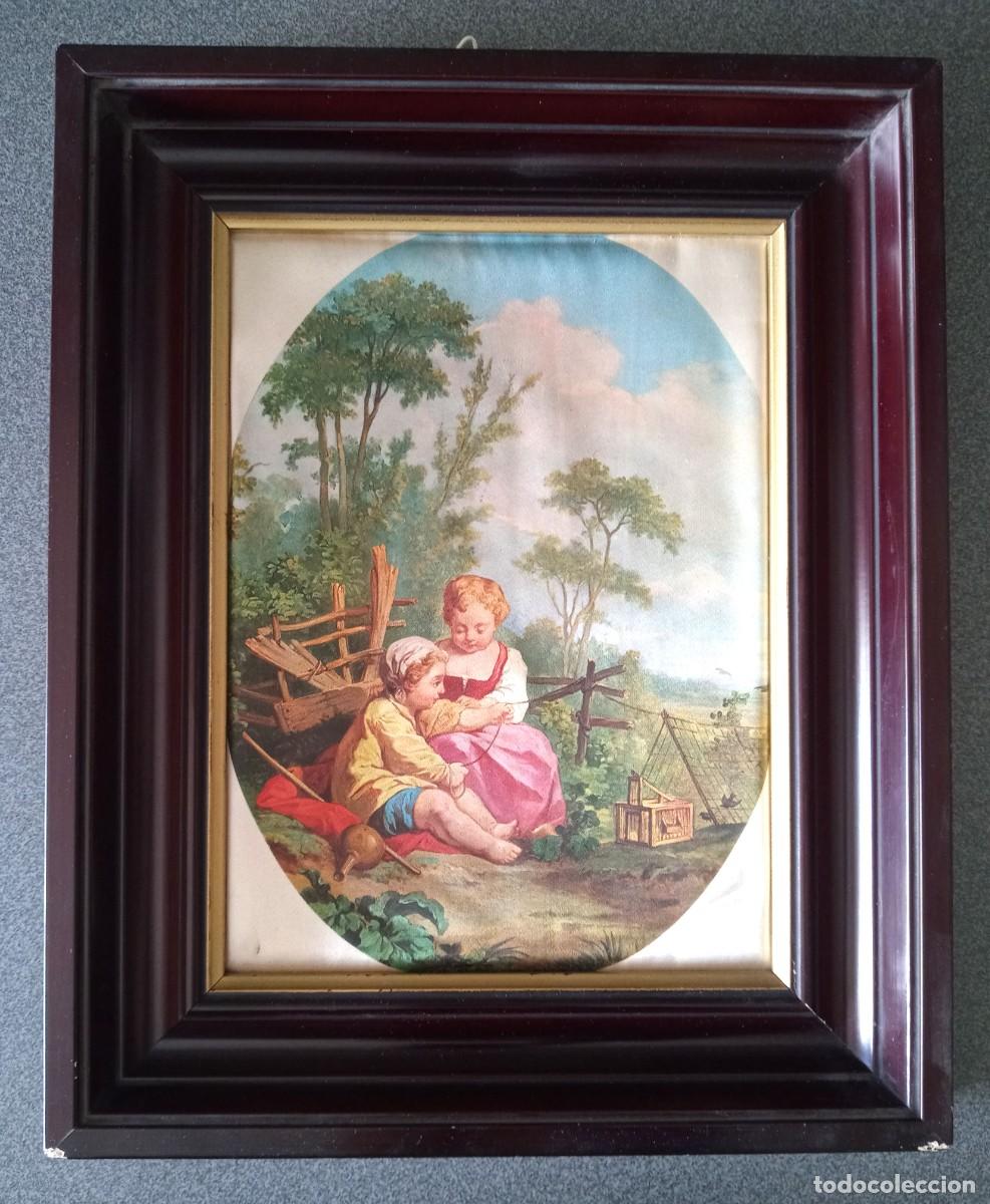 Arte: Cuadro en seda Francois Boucher - Foto 1