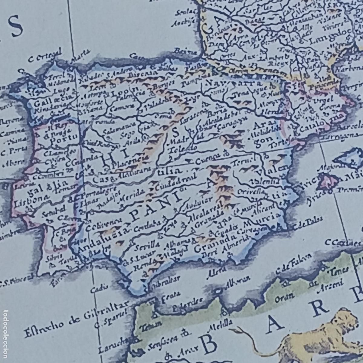 Arte: CUADRO CON CROMOLITOGRAFIA MAPA DE EUROPA. - Foto 7