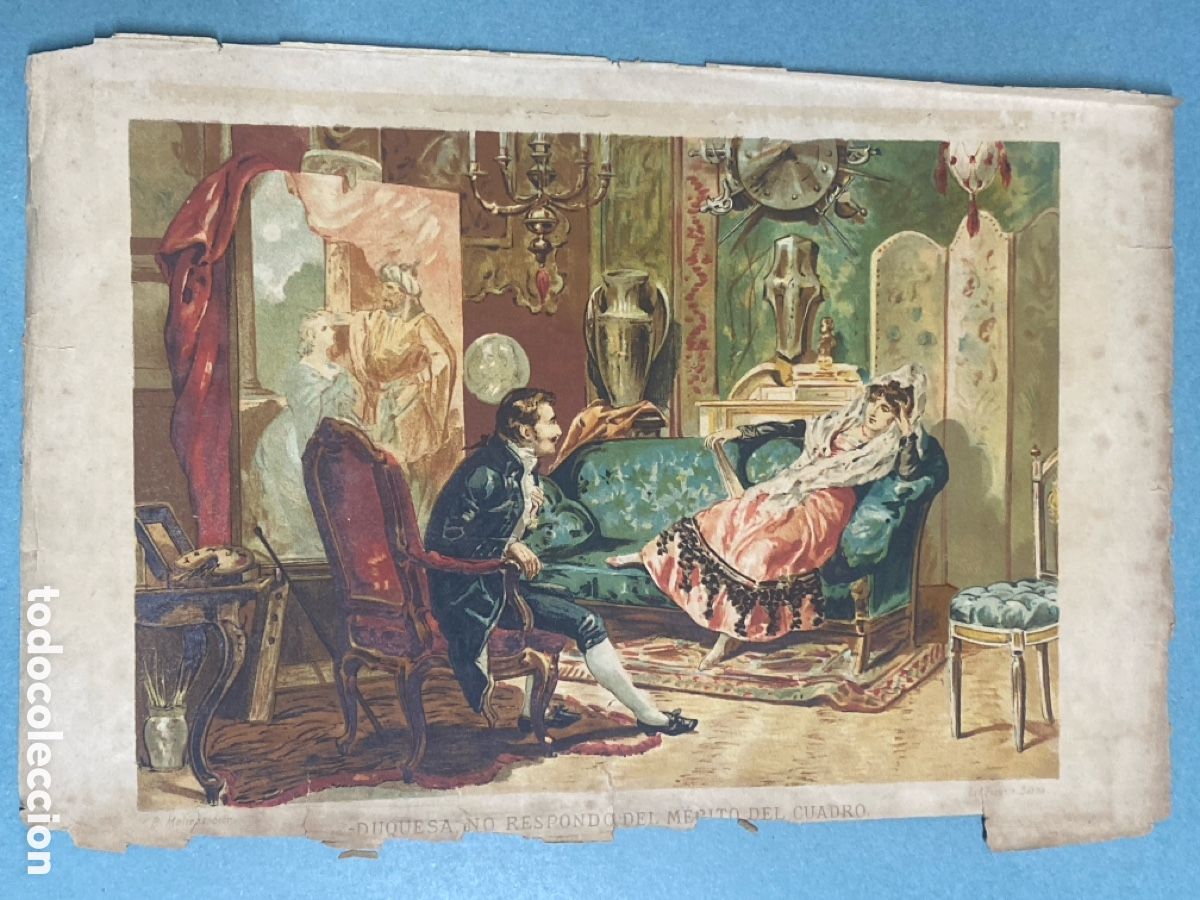 Arte: Cromolitograf&iacute;a Guerra Independencia Espa&ntilde;ola Litografafia Forast&eacute; Barna siglo XIX a&ntilde;os 1807 - 13