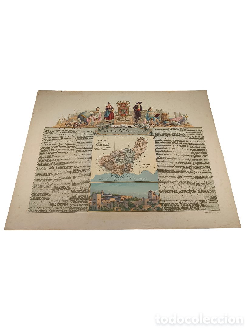 Kunst: GRAN L&Aacute;MINA CROMOLITOGR&Aacute;FICA GRANADA - DEDICATORIA AL EXCMO. SR. D. JOS&Eacute; GENARO VILLANOVA - BORONAT