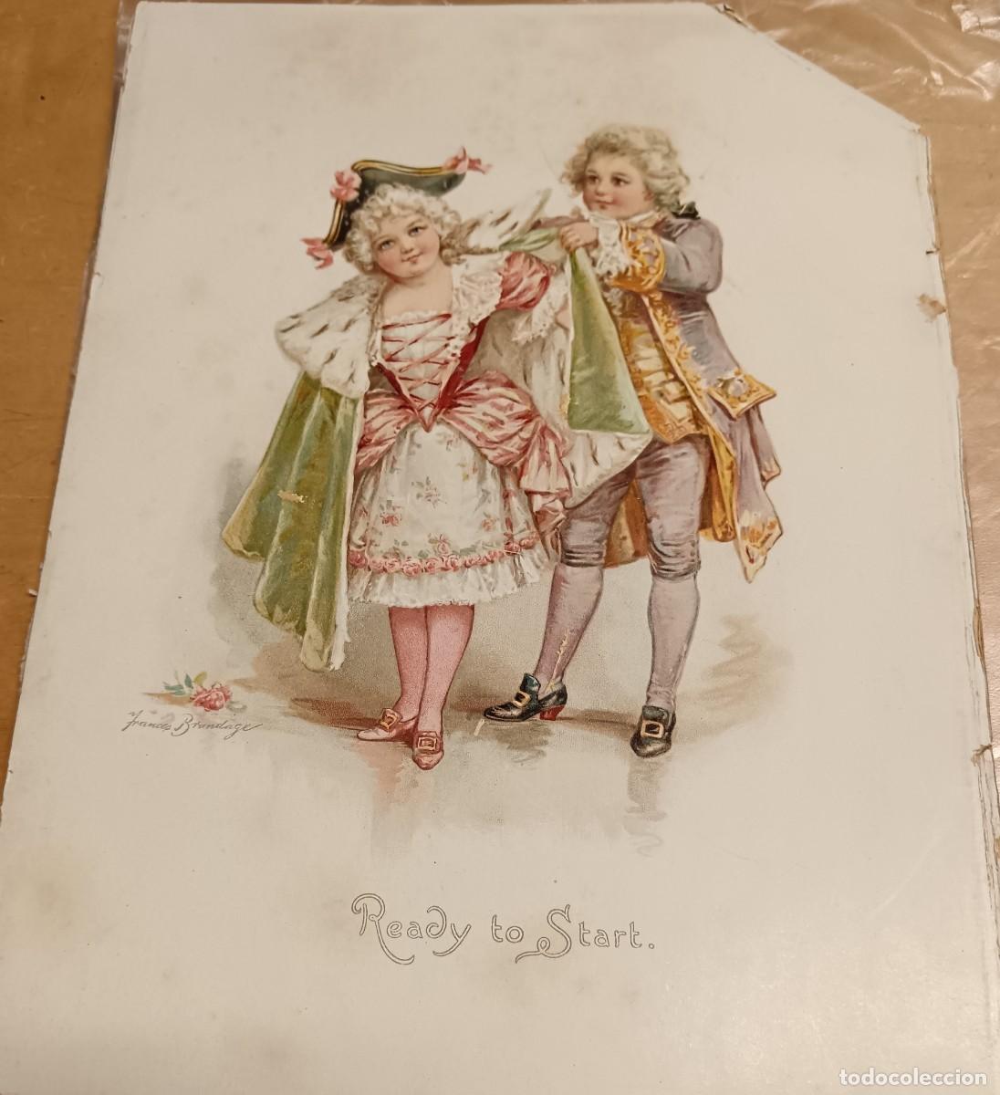 Arte: CROMOLITOGRAF&Iacute;A ROM&Aacute;NTICA PAREJA SIGLO XIX