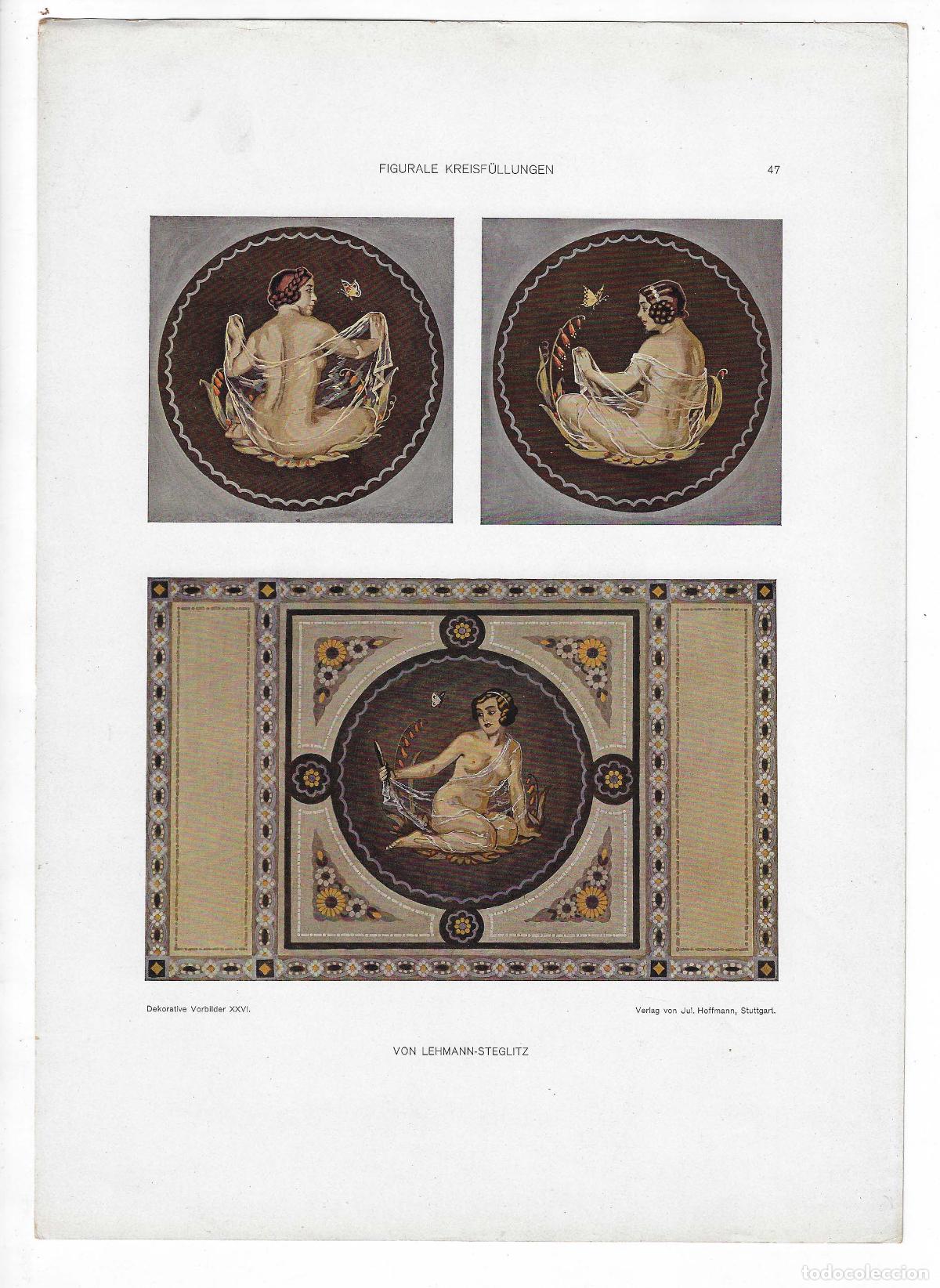 Arte: DEKORATIVE VORBILDER A&Ntilde;O XXVI L&Aacute;M. 47. FIGURALE KREISF&Uuml;LLUNGEN (Lehmann-Steglitz). CROMOLITOGRAF&Iacute;A 6