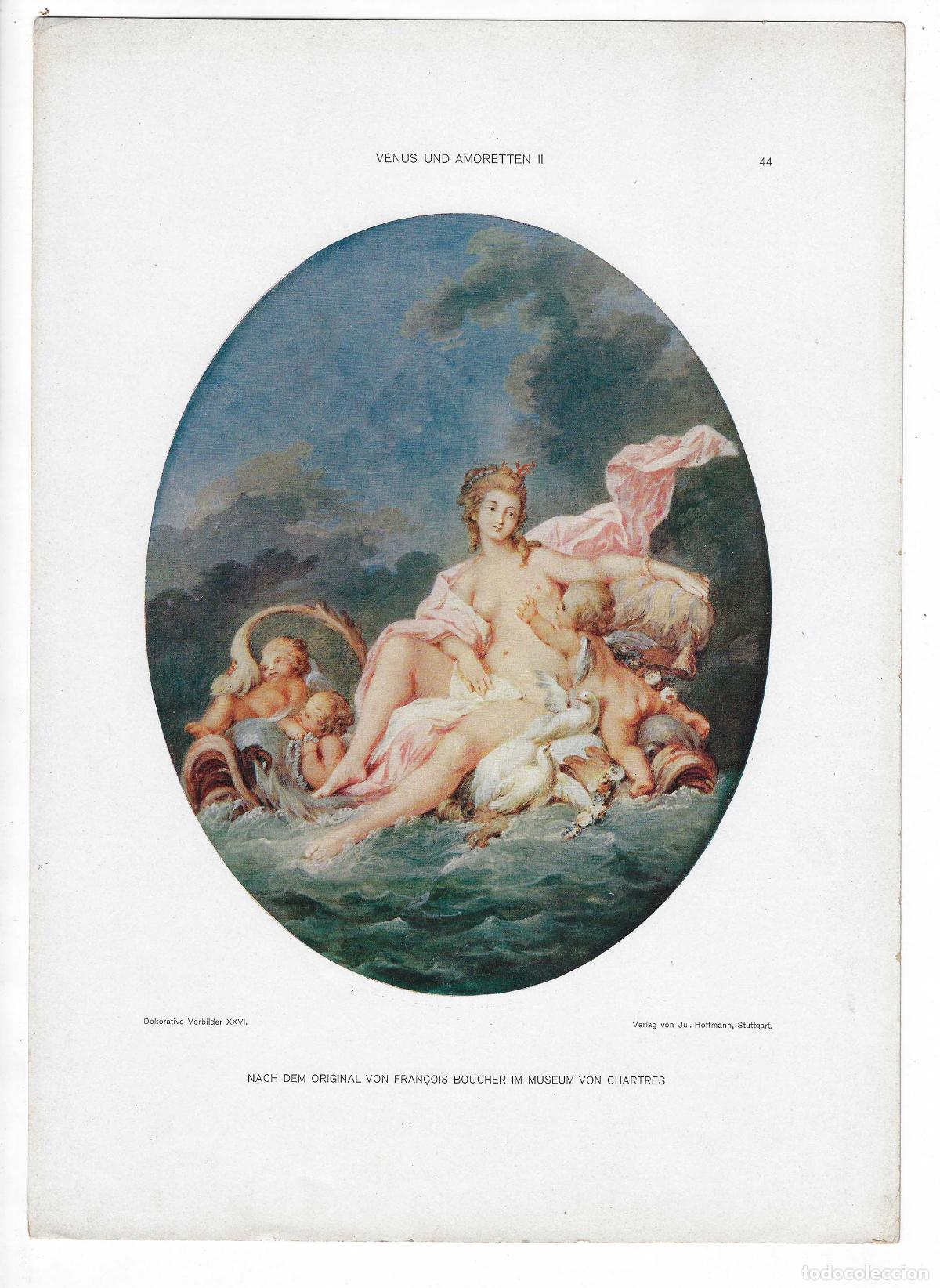 Arte: DEKORATIVE VORBILDER A&Ntilde;O XXVI L&Aacute;M. 44. VENUS UND AMORETTEN. Nach dem Original von Fran&ccedil;ois Boucher i