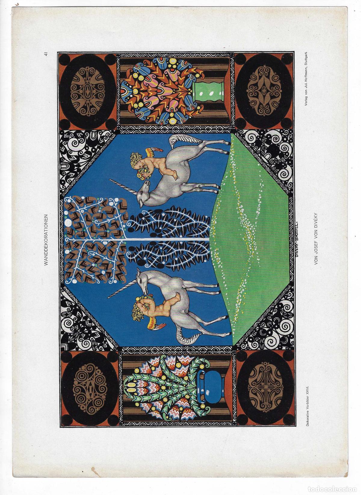 Arte: DEKORATIVE VORBILDER A&Ntilde;O XXVI L&Aacute;M. 41. WANDDEKORATIONEN (Josef V. Diveky). CROMOLITOGRAF&Iacute;A 63x46