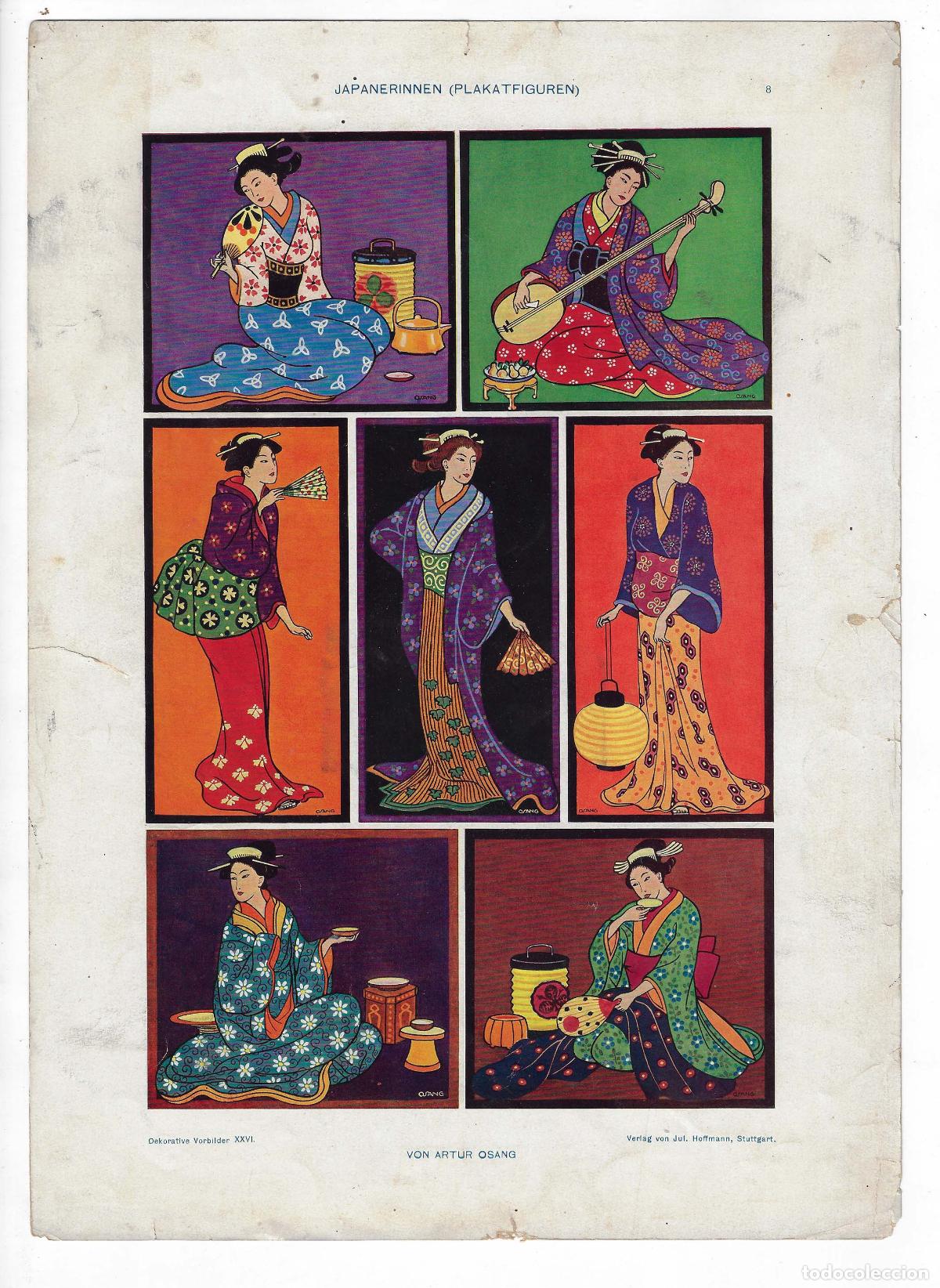 Arte: DEKORATIVE VORBILDER A&Ntilde;O XXVI L&Aacute;M. 8. JAPANERINNEN (PLAKATFIGUREN) (Artur Osang). CROMOLITOGRAF&Iacute;A 63