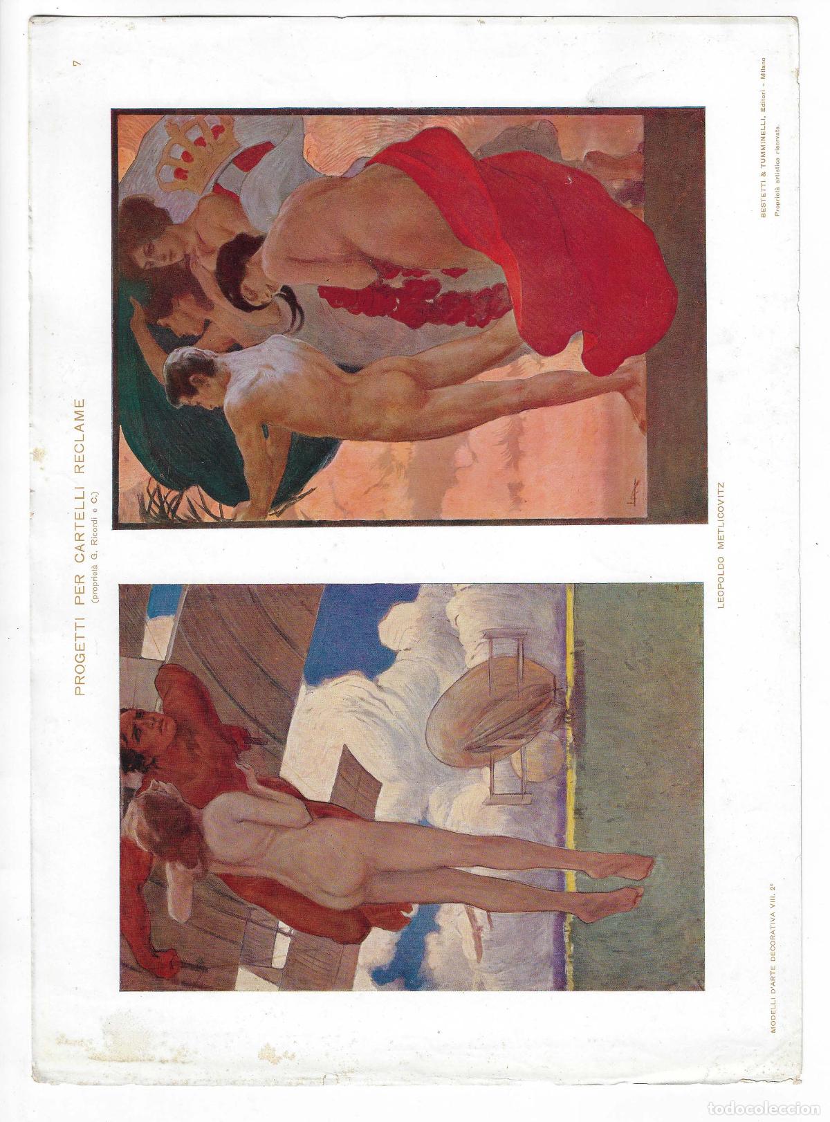 Arte: MODELLI D ARTE DECORATIVA A&Ntilde;O VIII L&Aacute;M. 7. PROGETTI PER CARTELLI R&Eacute;CLAME (Leopoldo Metlicovitz). CRO