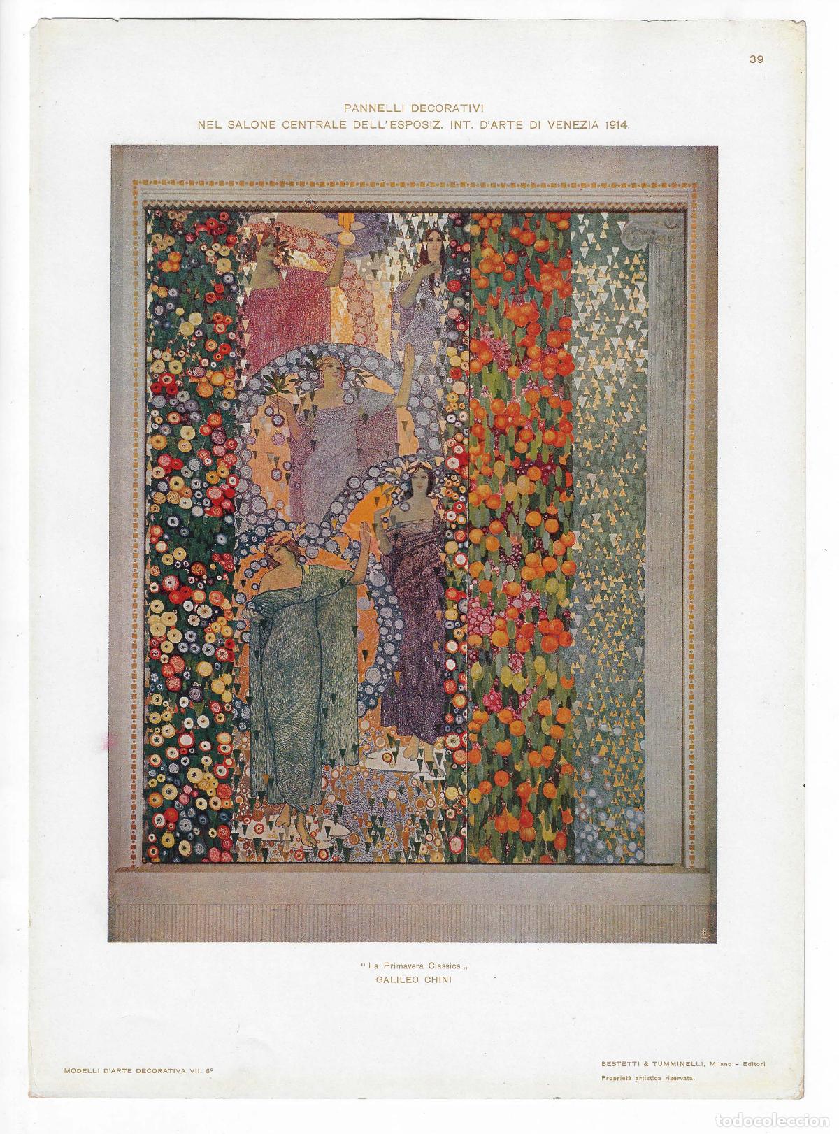 Art: MODELLI D ARTE DECORATIVA A&Ntilde;O VII L&Aacute;M. 39. PANELLI DECORATIVI NEL SALONE CENTRALE (Esposizione di Ve