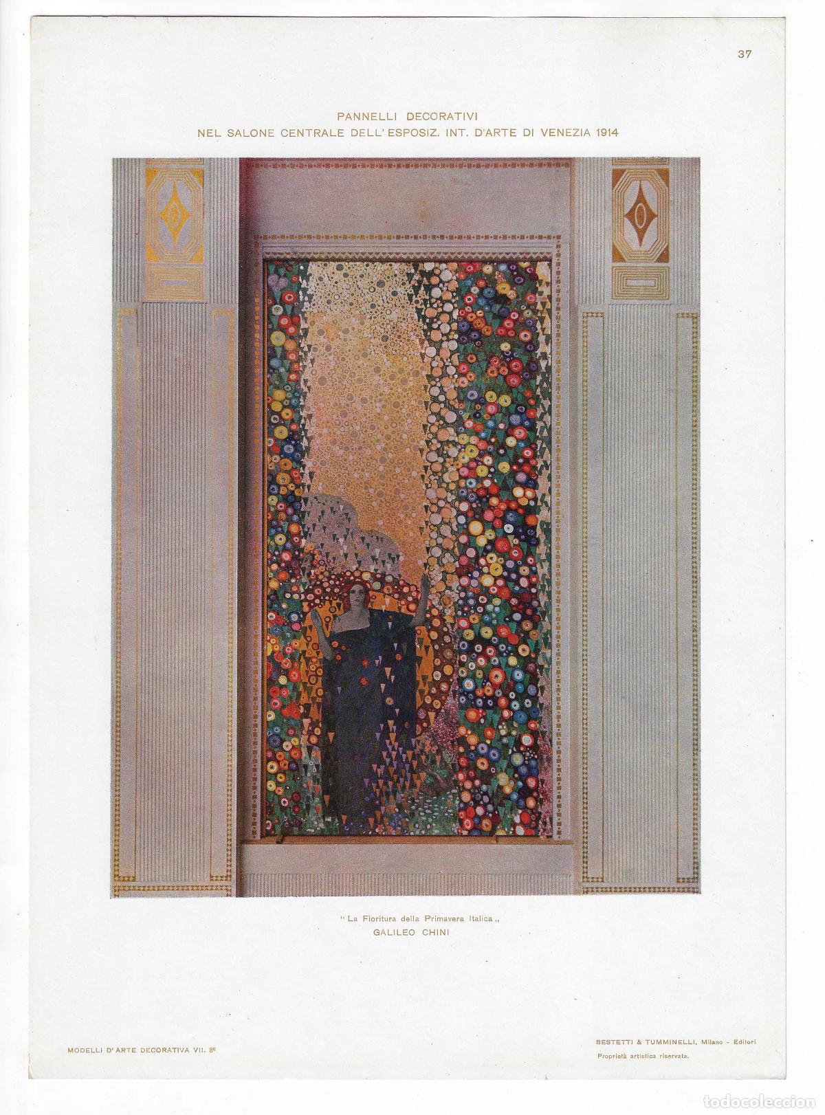 Art: MODELLI D ARTE DECORATIVA A&Ntilde;O VII L&Aacute;M. 37. PANELLI DECORATIVI NEL SALONE CENTRALE (Esposizione di Ve