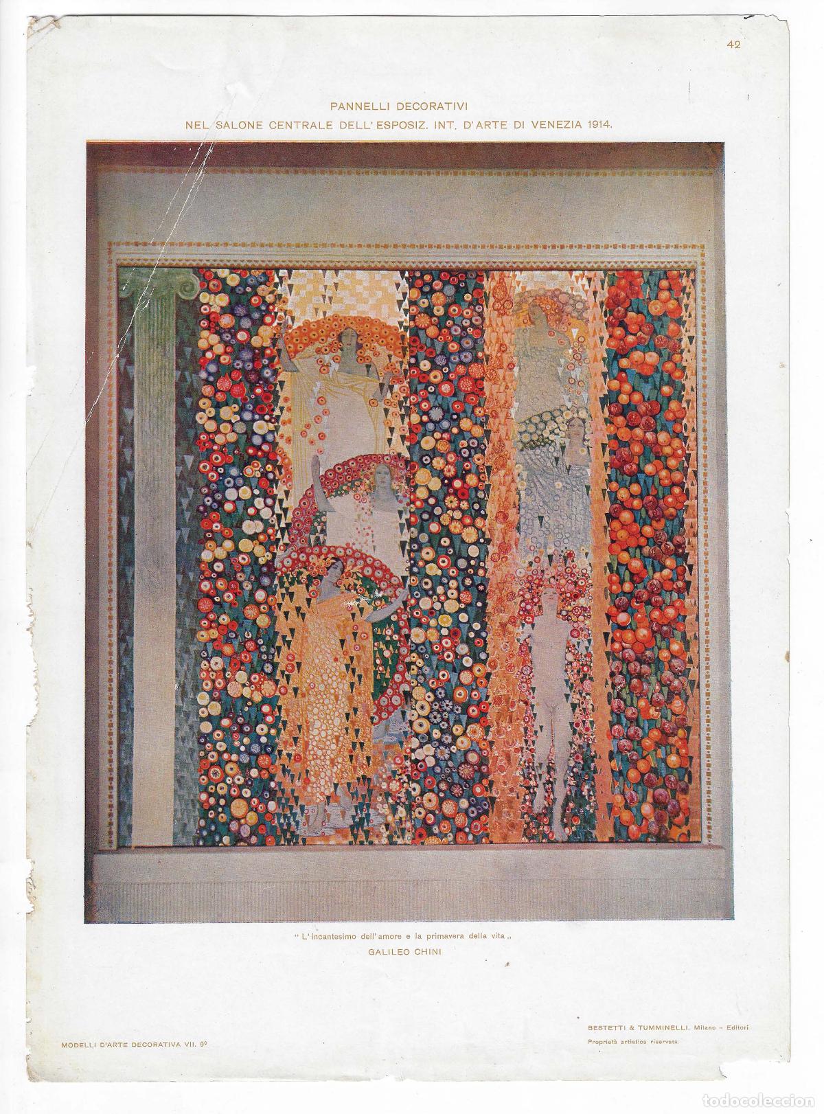 Art: MODELLI D ARTE DECORATIVA A&Ntilde;O VII L&Aacute;M. 42. PANELLI DECORATIVI NEL SALONE CENTRALE (Esposizione di Ve