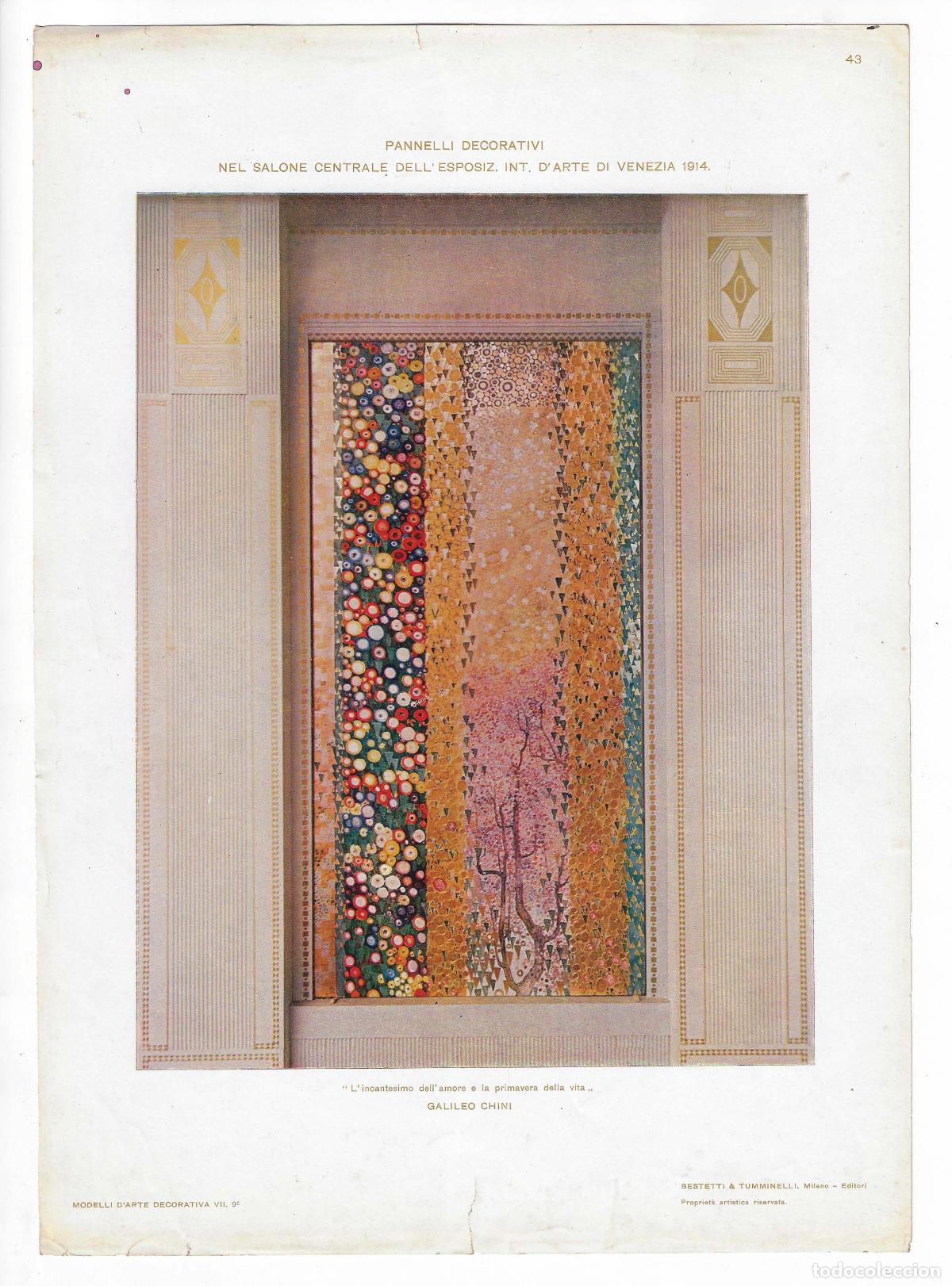 Art: MODELLI D ARTE DECORATIVA A&Ntilde;O VII L&Aacute;M. 43. PANELLI DECORATIVI NEL SALONE CENTRALE (Esposizione di Ve