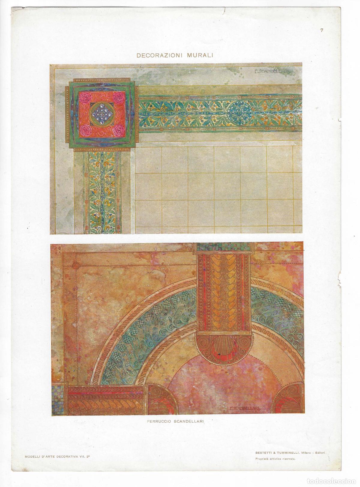 Art: MODELLI D ARTE DECORATIVA A&Ntilde;O VII L&Aacute;M. 7. DECORAZIONI MURALI (Ferruccio Scandellari). CROMOLITOGRAF&Iacute;