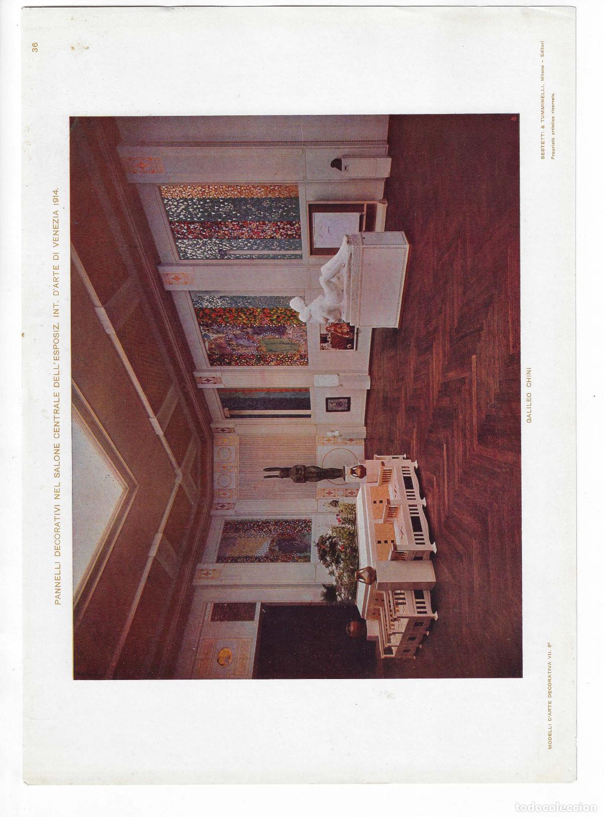 Art: MODELLI D ARTE DECORATIVA A&Ntilde;O VII L&Aacute;M. 36. PANELLI DECORATIVI NEL SALONE CENTRALE (Esposizione di Ve