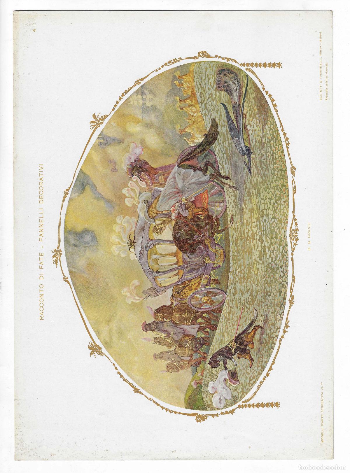 Arte: MODELLI D ARTE DECORATIVA A&Ntilde;O VI L&Aacute;M. 4. Racconto di Fate - Pannelli Decorativi (G. B. Grandi). CROM