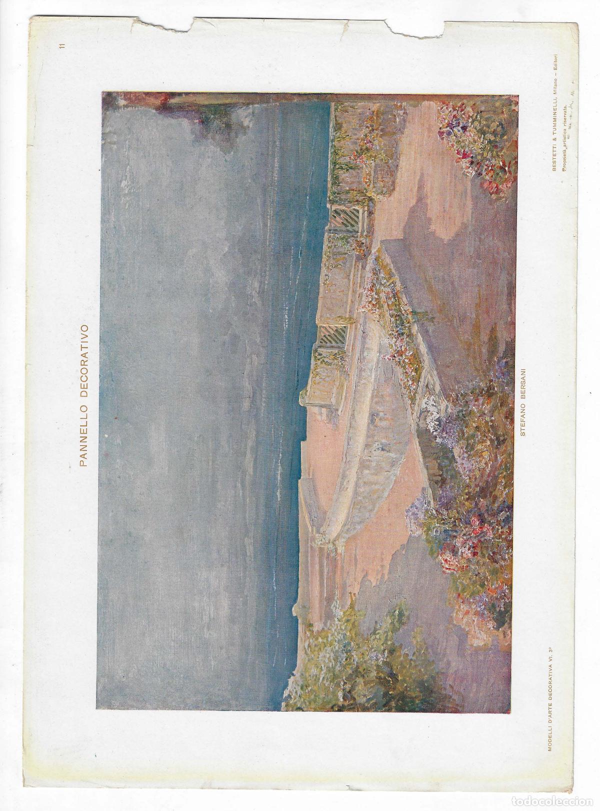 Arte: MODELLI D ARTE DECORATIVA A&Ntilde;O VI L&Aacute;M. 11. Pannello Decorativo (Stefano Bersani). CROMOLITOGRAF&Iacute;A 63x