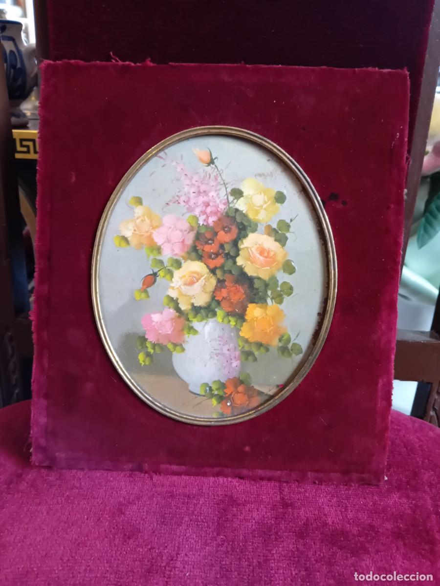 Arte: Jarr&oacute;n con flores compaspas t&uacute; de terciopelo - Foto 1