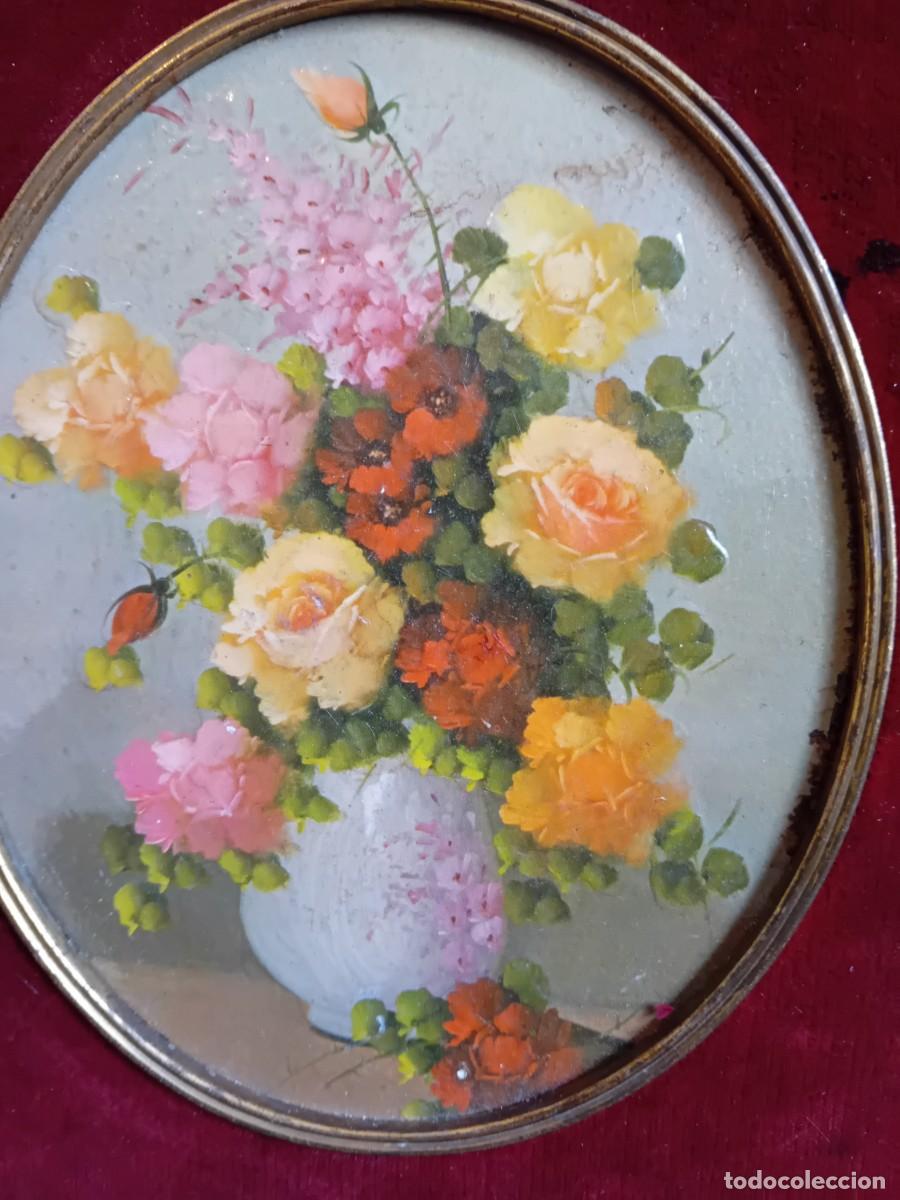 Arte: Jarr&oacute;n con flores compaspas t&uacute; de terciopelo - Foto 2