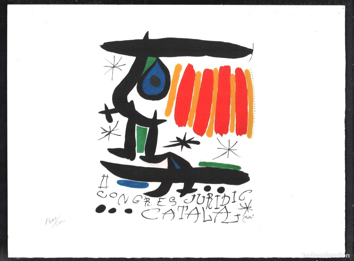 Arte: JOAN MIR&Oacute; CONGR&Eacute;S CATALUNYA REPRODUCCI&Oacute;N OBRA IMPRESI&Oacute;N DIGITAL NUMERADA L&Aacute;PIZ 1600/2000 EJEM FIRMA