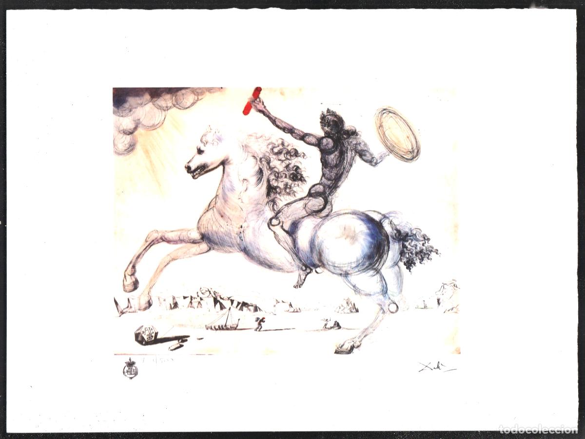 Arte: SALVADOR DAL&Iacute; CABALLERO OBRA REPRODUCCI&Oacute;N IMPRESI&Oacute;N DIGITAL NUMERADA L&Aacute;PIZ 121 /500 EJEMPLARES FIRMA