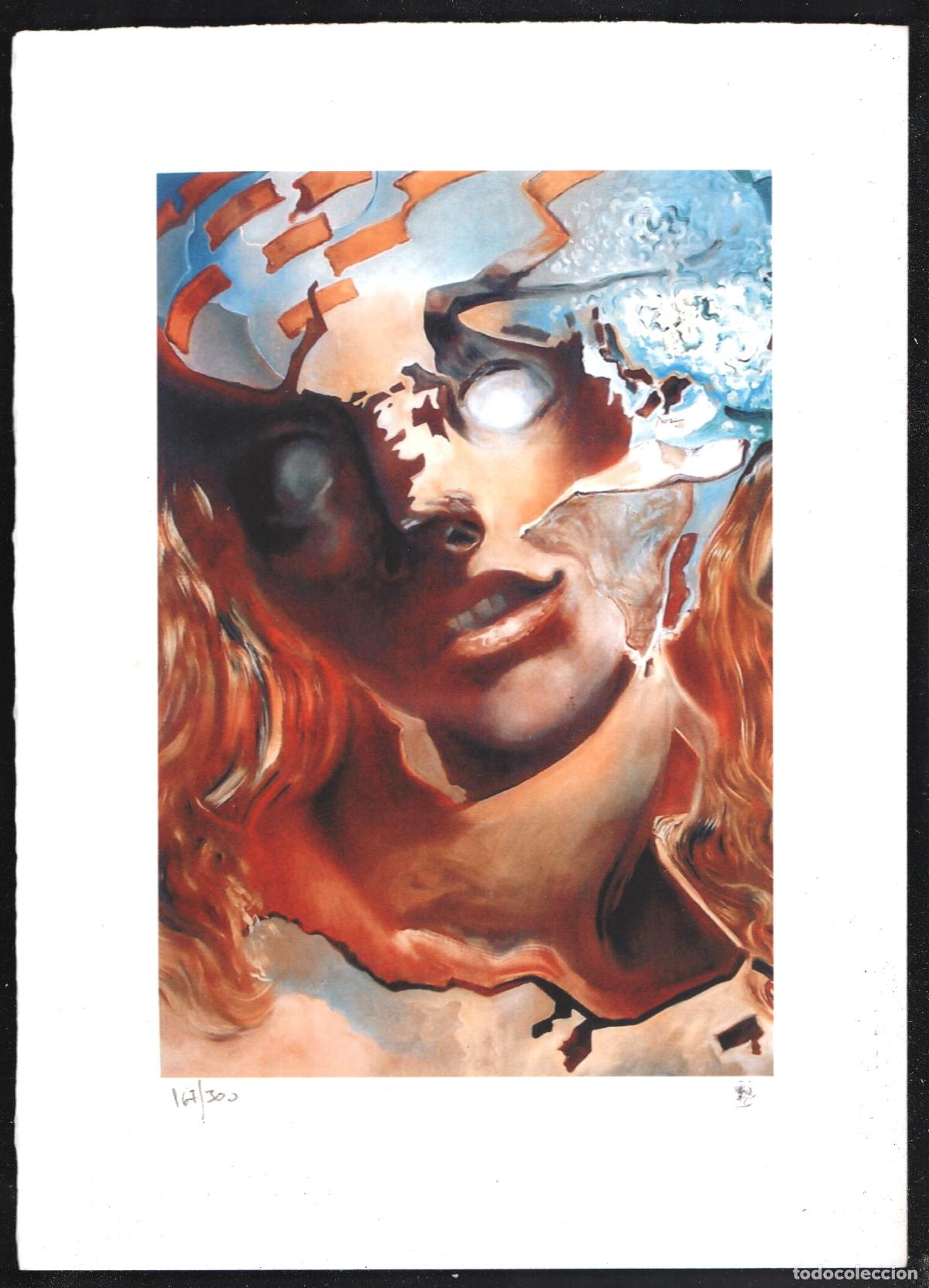 Arte: SALVADOR DAL&Iacute; CABEZA SURREALISTA REPRODUCCI&Oacute;N IMPRESI&Oacute;N DIGITAL NUMERADA L&Aacute;PIZ 167/300 EJEMPLARES