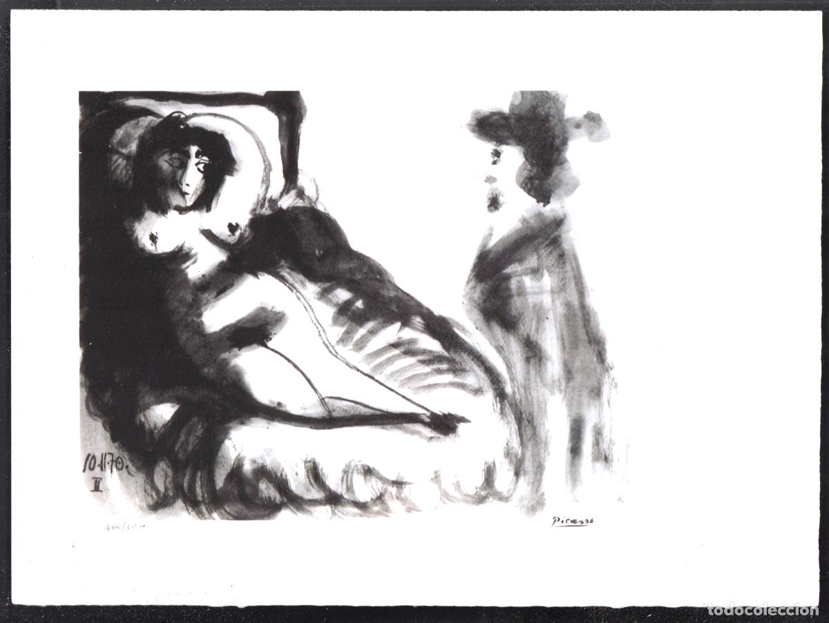 Arte: PABLO PICASSO MUJER Y GENTILHOMBRE REPRODUCCI&Oacute;N IMPRESI&Oacute;N DIGITAL NUMERADA L&Aacute;PIZ 480 /500 EJEMPLARES
