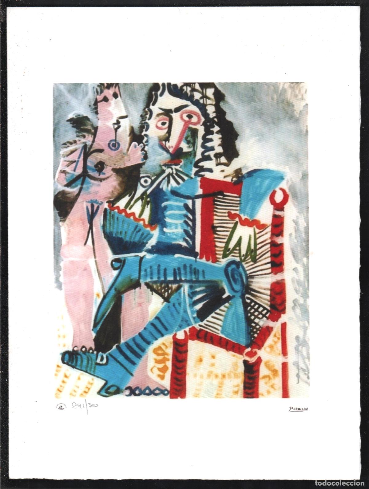 Arte: PABLO PICASSO MUJER Y MOSQUETERO REPRODUCCI&Oacute;N IMPRESI&Oacute;N DIGITAL NUMERADA L&Aacute;PIZ 291/300 EJEMPLARES