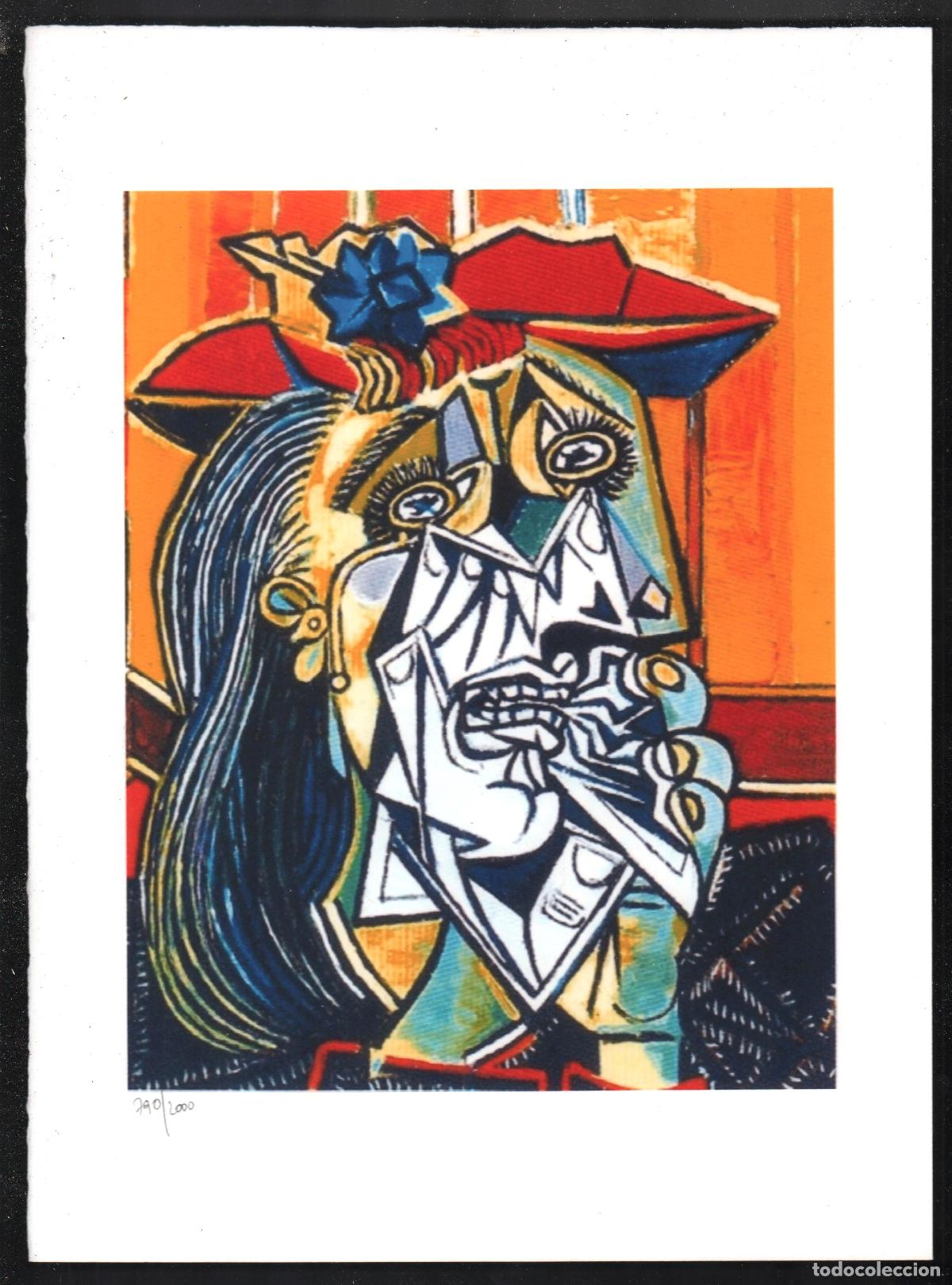 Arte: PABLO PICASSO LA LLORONA OBRA REPRODUCCI&Oacute;N IMPRESI&Oacute;N DIGITAL NUMERADA L&Aacute;PIZ 790/2000 EJEMPLARES RARA