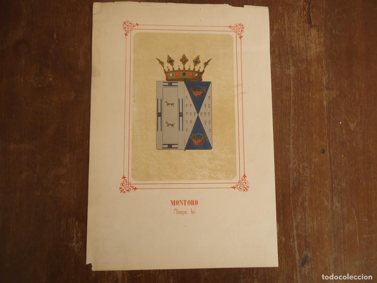Arte: CROMOLITOGRAFIA DEL ESCUDO HERALDICO DEL DUQUE DE MONTORO. 1853-60