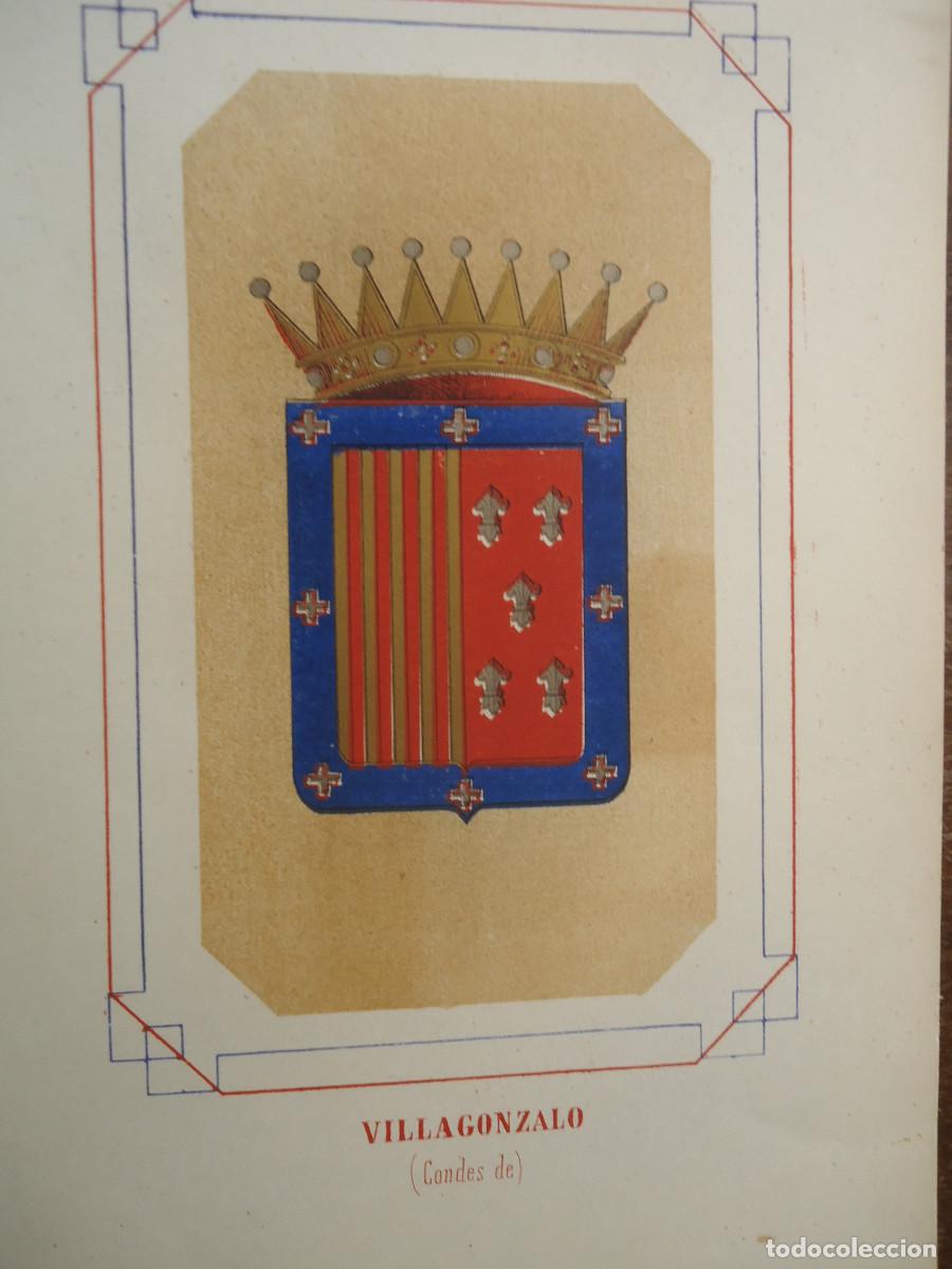 Art: CROMOLITOGRAFIA DEL ESCUDO HERALDICO DE LOS CONDES DE VILLAGONZALO. 1853-60