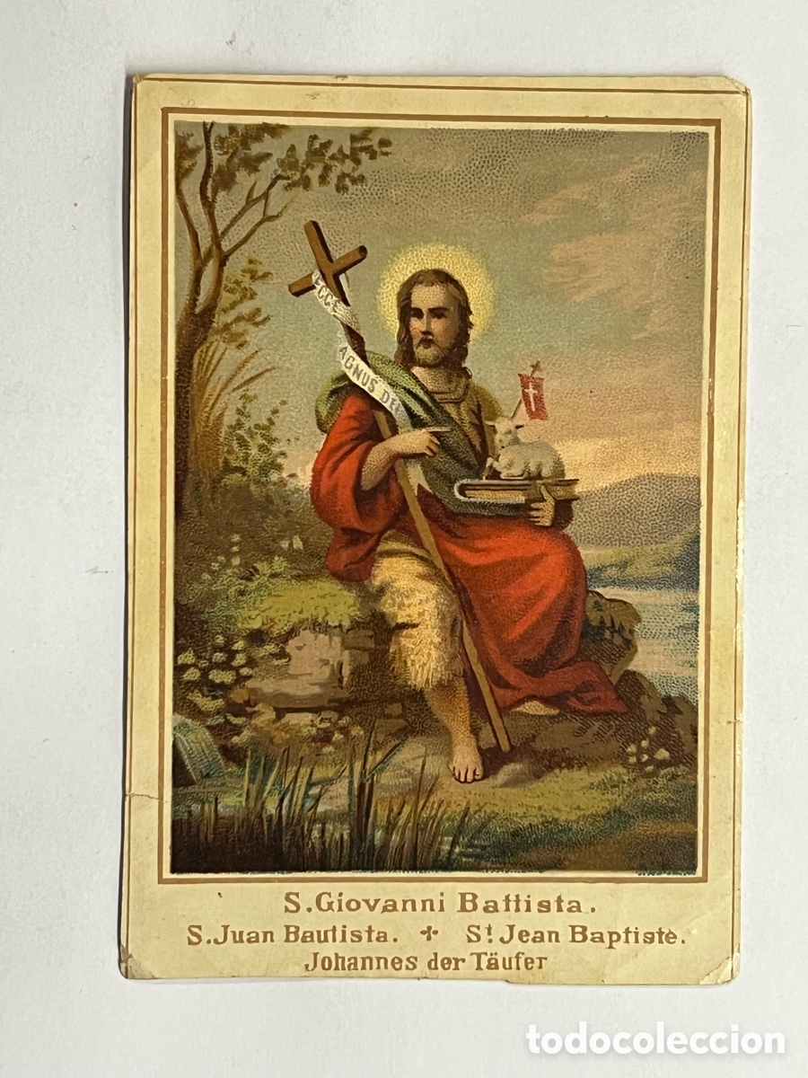 Arte: CROMOLITOGRAF&Iacute;A Antigua S.Giovanni Battista. S.Juan Bautista (fin siglo XIX)