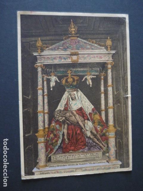 Arte: LEON NUESTRA SE&Ntilde;ORA DEL CAMINO CROMOLITOGRAFIA 15 X 21 CM