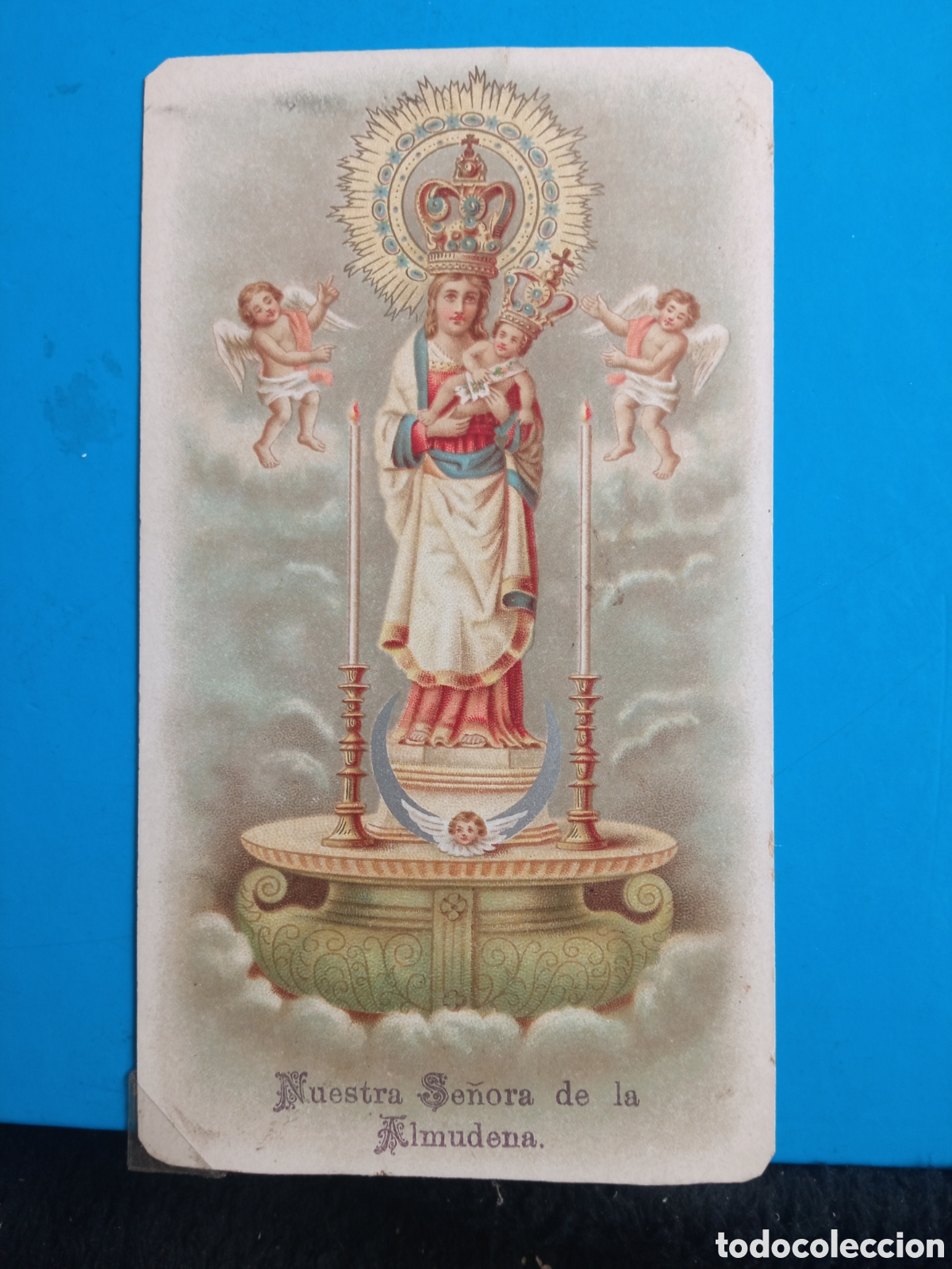 Arte: Antigua cromolitografia, Nuestra Se&ntilde;ora de la Almudena