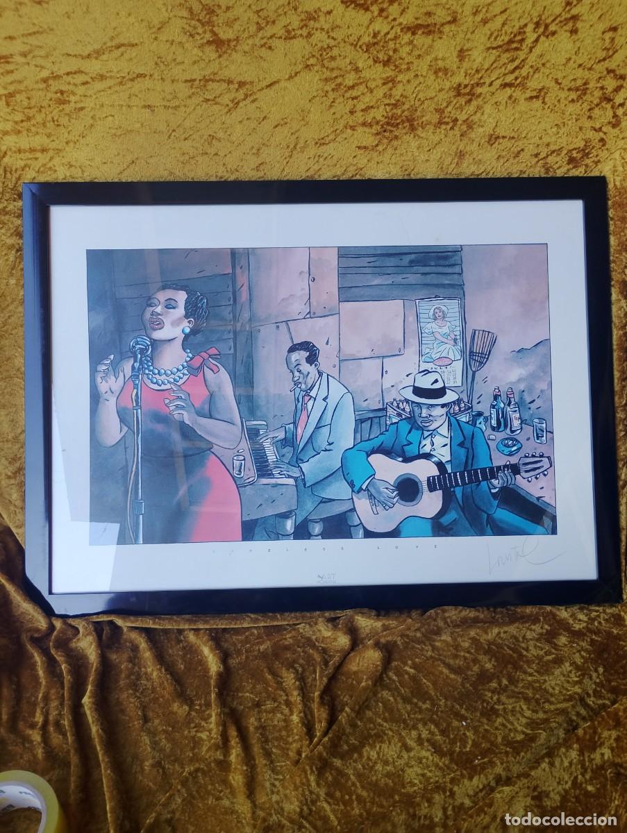 Arte: Cartel/affiche de unos 45x70cms. a partir de una vi&ntilde;eta de Loustal -firmado por &eacute;l- por apenas sesen