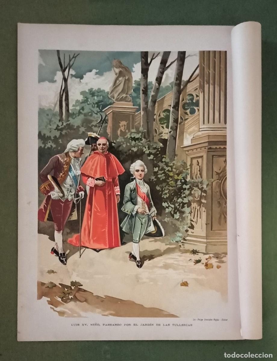 Arte: CROMOLITOGRAF&Iacute;A: Luis XV, ni&ntilde;o, paseando por el jard&iacute;n de las Tuller&iacute;as