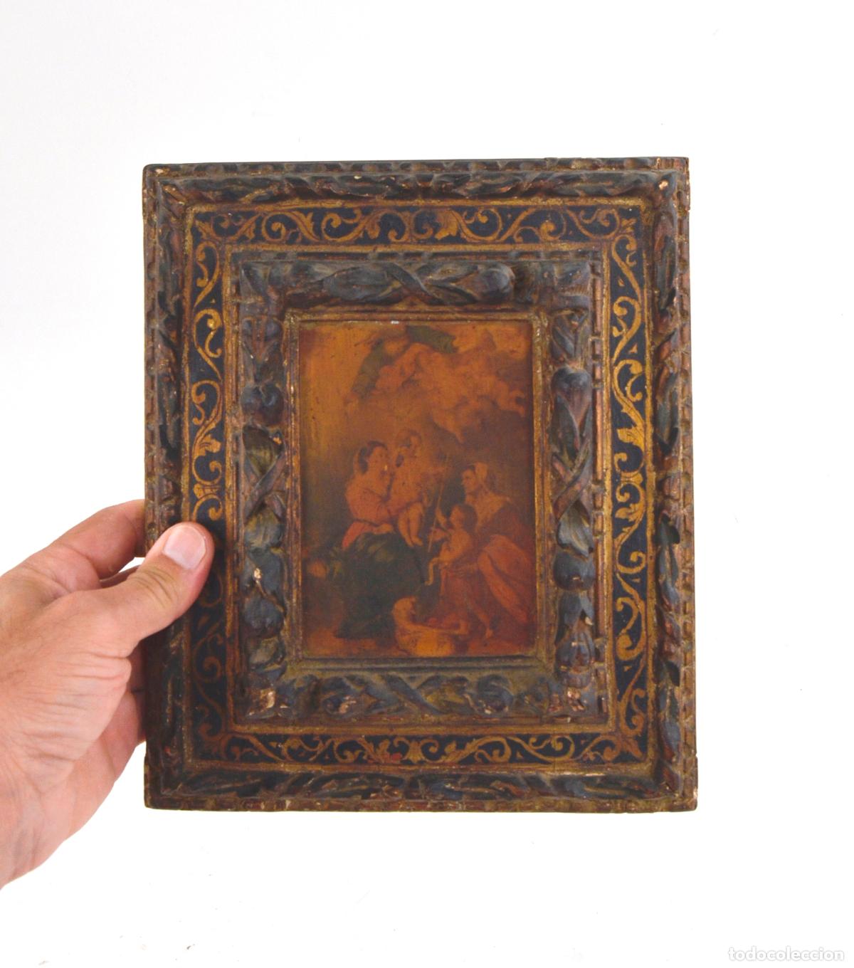 Art: Marco antiguo siglo XIX con reproducci&oacute;n. 26,5x22cm