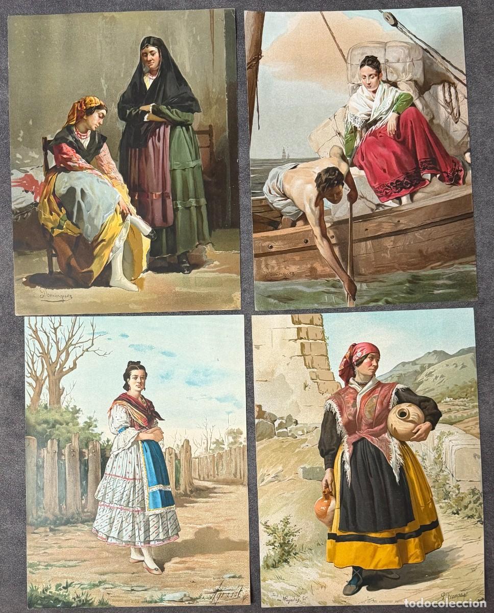 Art: lote 7 cromolitografias , lit. de los andaluces , Barna , M&aacute;laga , Pujadas , Agrasot, Almeria, etc.