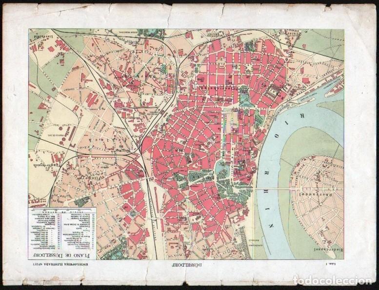 Arte: CROMOLITOGRAFIA PLANO DE DUSSELDORF (ALEMANIA). ENCICLOPEDIA SEGUI. 1905 - G-PLANOS-045
