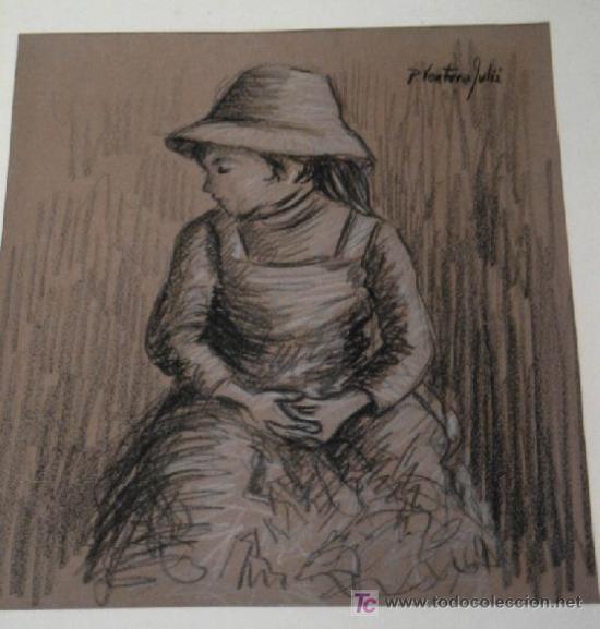 Arte: VENTURA JULI&Agrave;, P. NI&Ntilde;A. APUNTE AL CARB&Oacute;N. FIRMADO