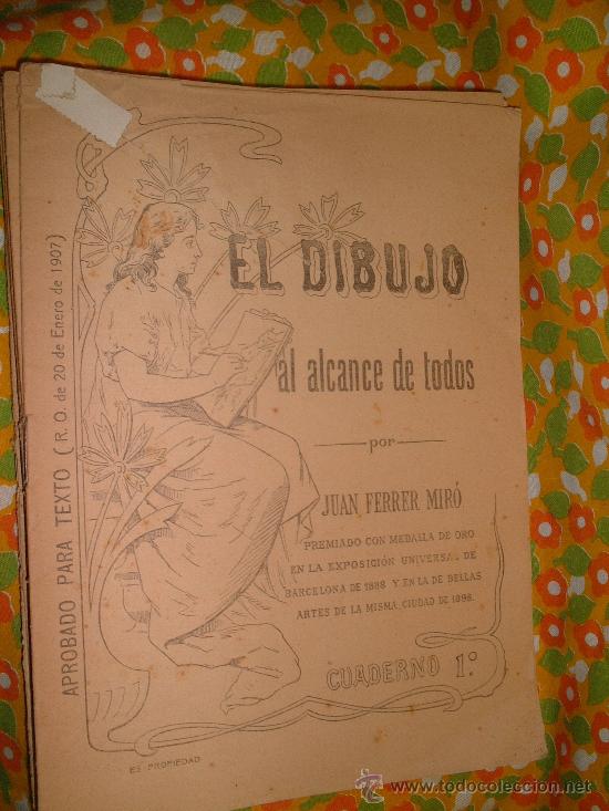 Arte: DOCE CUADERNILLOS PP.SG.XX. 1907 ART NOUVEAU, EL DIBUJO AL ALCANCE DE TODOS JUAN FERRER MIR&Oacute;