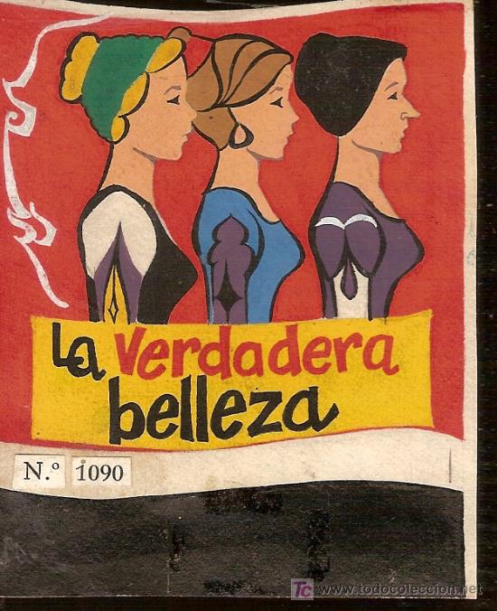 Arte: La verdadera belleza. Dibujo original para tapa de mini-cuento. 10 x 8 cm.