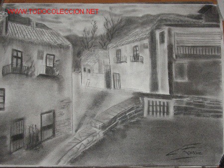 Arte: Dibujo a carboncillo . 50x70cms - Foto 1