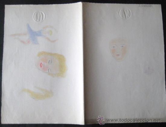 Arte: DIBUJOS A PASTEL A&Ntilde;OS 30. DIBUJADOS EN PAPEL NOTARIAL. ENVIO GRATIS&iexcl;&iexcl;&iexcl;