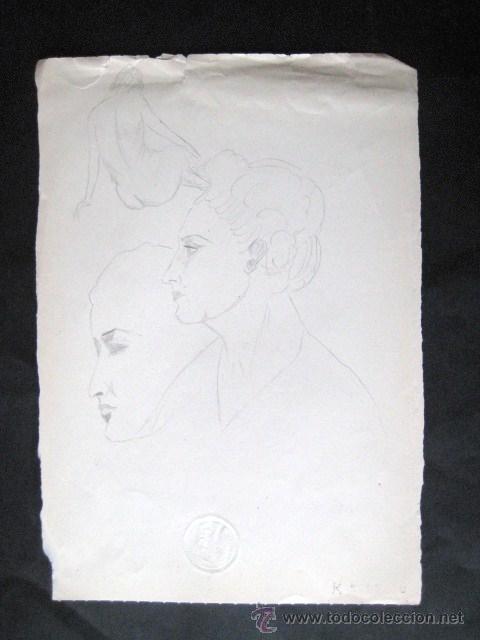 Arte: DIBUJOS  A LAPIZ . A&Ntilde;OS 30.SOBRE PAPEL NOTARIAL. ENVIO GRATIS&iexcl;&iexcl;&iexcl;