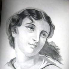 Arte: 1894 - PRECIOSO RETRATO DE OSWIN VOGEL - FIRMADO Y DATADO - CHICA JOVEN - BELLA OBRA. Lote 26379934