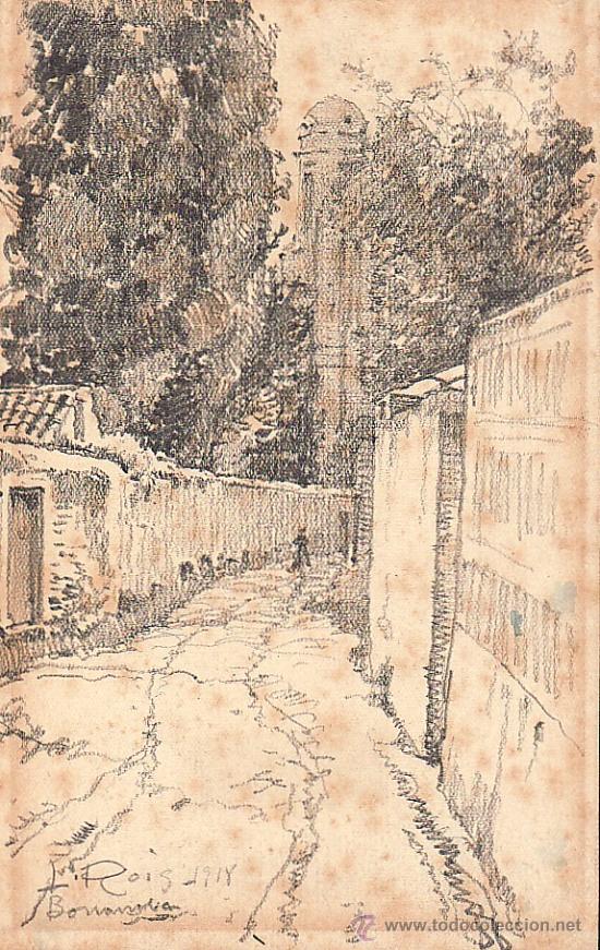 Arte: DIBUJO - LAPIZ SOBRE PAPEL - L. ROIG - 1918 - ORIGINAL -