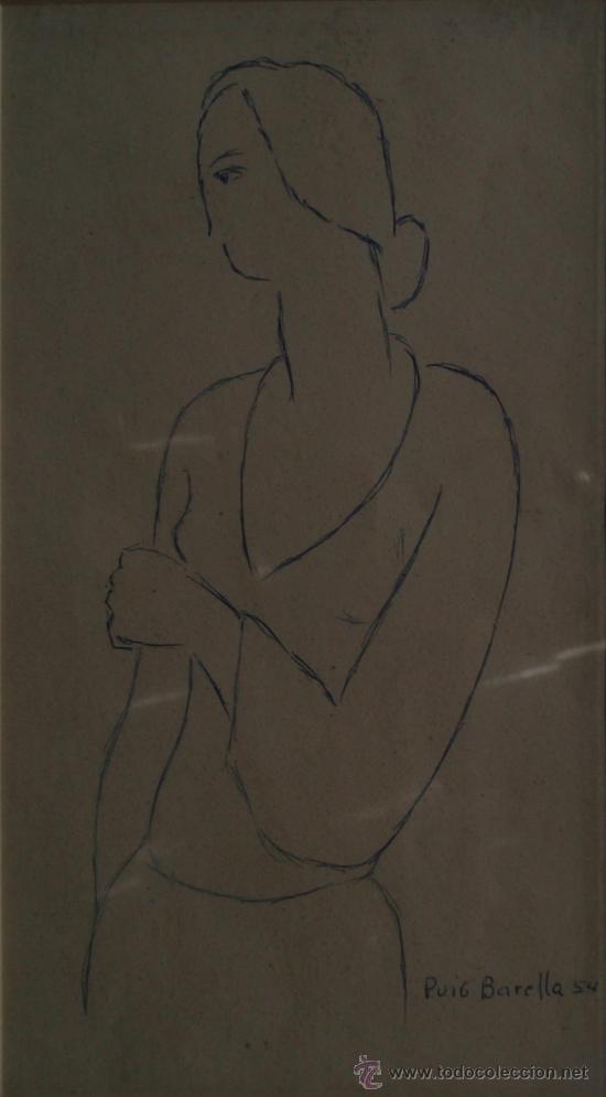 Arte: Puig Barella - dibujo - mujer - Foto 1