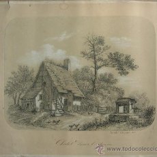 Arte: 1859 - PRECIOSO DIBUJO DE AURELIE CHARRON - TITULADO, FIRMADO Y DATADO - BELLA OBRA. Lote 26378229