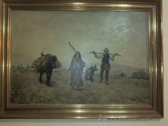 Arte: &Oacute;leo sobre lienzo Gitanos - Foto 1