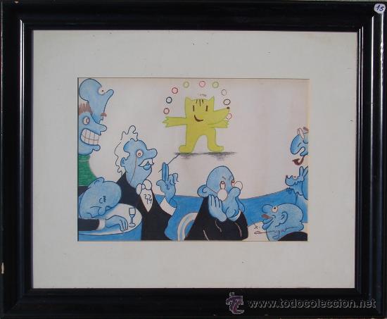 Arte: Original de Xavier Cugat - dibujo - El espectaculo Cobi - Foto 1