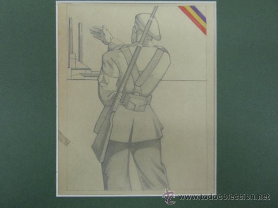 Arte: ANONIMO. SOLDADO DE ESPALDAS. - Foto 1